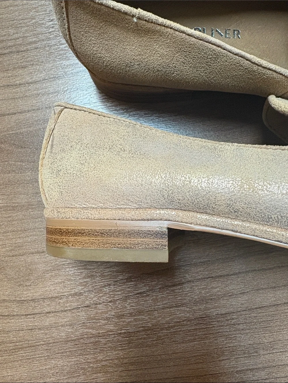 Donald Pliner Tamryn loafers brushed metallic leather/suede finish shimmer